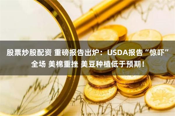 股票炒股配资 重磅报告出炉:USDA报告“惊吓”全场 美棉重挫 美豆种植低于预期!
