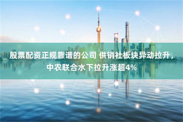 股票配资正规靠谱的公司 供销社板块异动拉升，中农联合水下拉升涨超4%